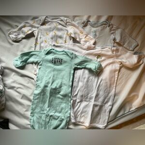 Carter's Mint Green Striped Baby Onesie